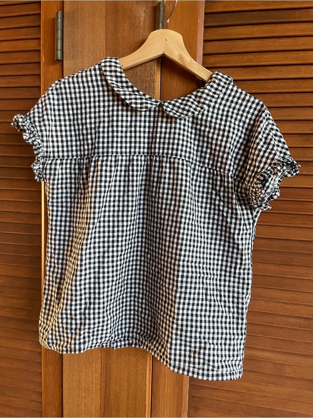 Black and White Checkered Blouse